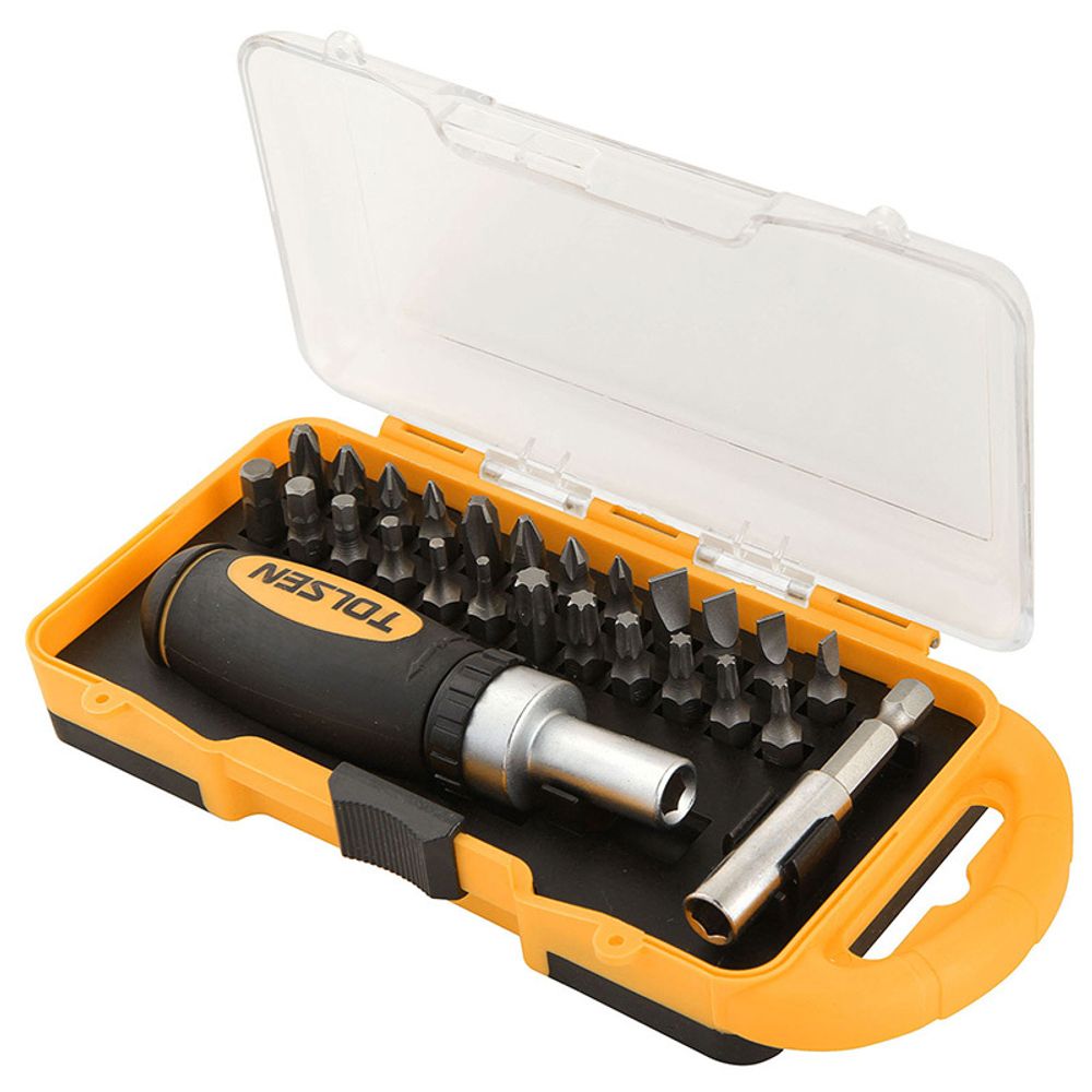 TOLSEN (TT20034) Набор вставок (бит) 1/4", PH, PZ, Hex, Torx, Slotted, 26 предметов TOLSEN (TT20034) Набор вставок (бит) 1/4", PH, PZ, Hex, Torx, Slotted, 26 предметов