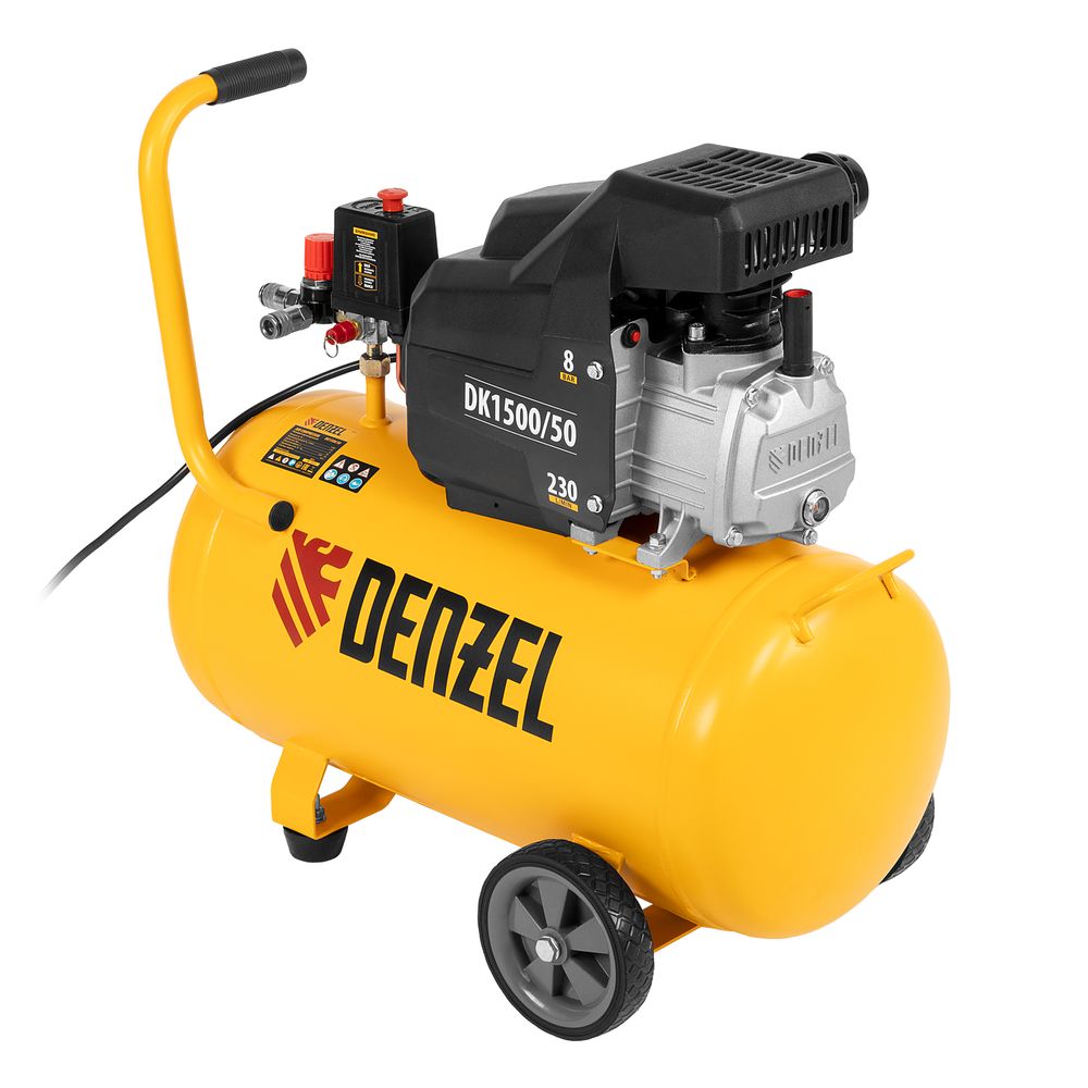 Компрессор масляный воздушный Denzel DK1500/50, Х-PRO 1.5 кВт, 230 л/мин, 50 л