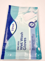 Tena ProSkin Набор варежек для мытья тела Wet Wash Gloves, без запаха (из Финляндии)