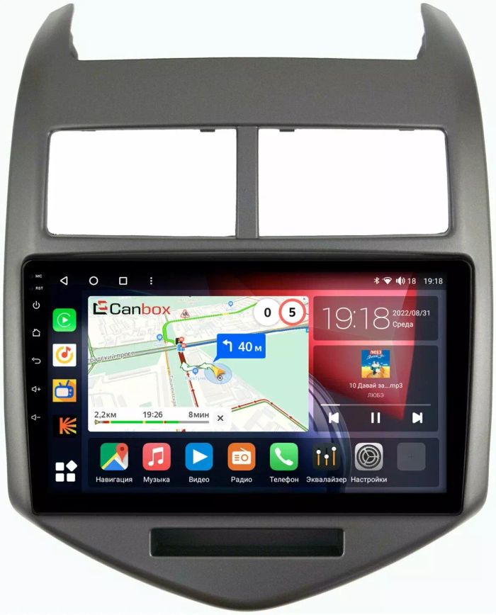 Магнитола для Chevrolet Aveo 2012-2015 - Canbox 9009 Qled, Android 10, Быстрая, SIM-слот