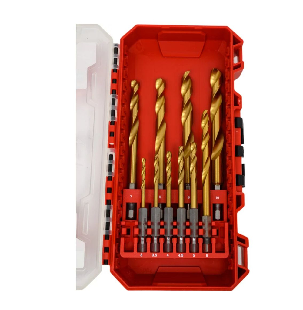 Сверла по металлу RedHEX HSS-TiN набор 19 ед. (2-10 мм) GEN II Milwaukee 4932493866