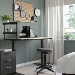 IKEA VATTENKAR  (ИКЕА ВАТТЕНКАР)  -  Полка для стола - чёрная 49x15 см