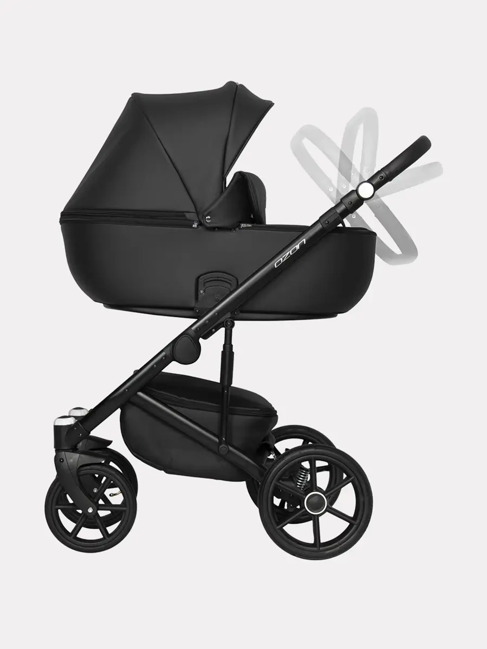 Коляска 2 в 1 Riko Basic Ozon 06 черный