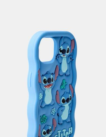BERSHKA Чехол для iPhone с рисунком Lilo & Stitch, синий