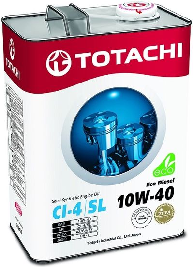 Eco Diesel 10W-40 TOTACHI масло дизельное моторное полусинтетическое (4 Литра)