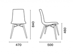 Стул прозрачный Papatya X-Treme-S Wox Beech Wood, натуральный, прозрачный