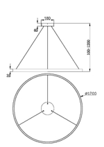 Подвесной светодиодный светильник Maytoni Rim MOD058PL-L65BK