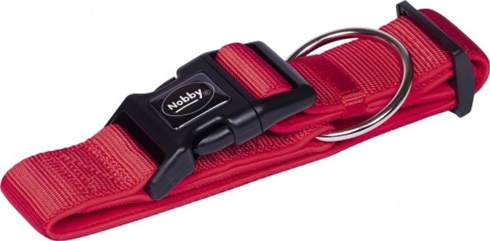 Ошейник Nobby Classic Preno Extra для собак, нейлон, красный 38-40мм, 32-45см