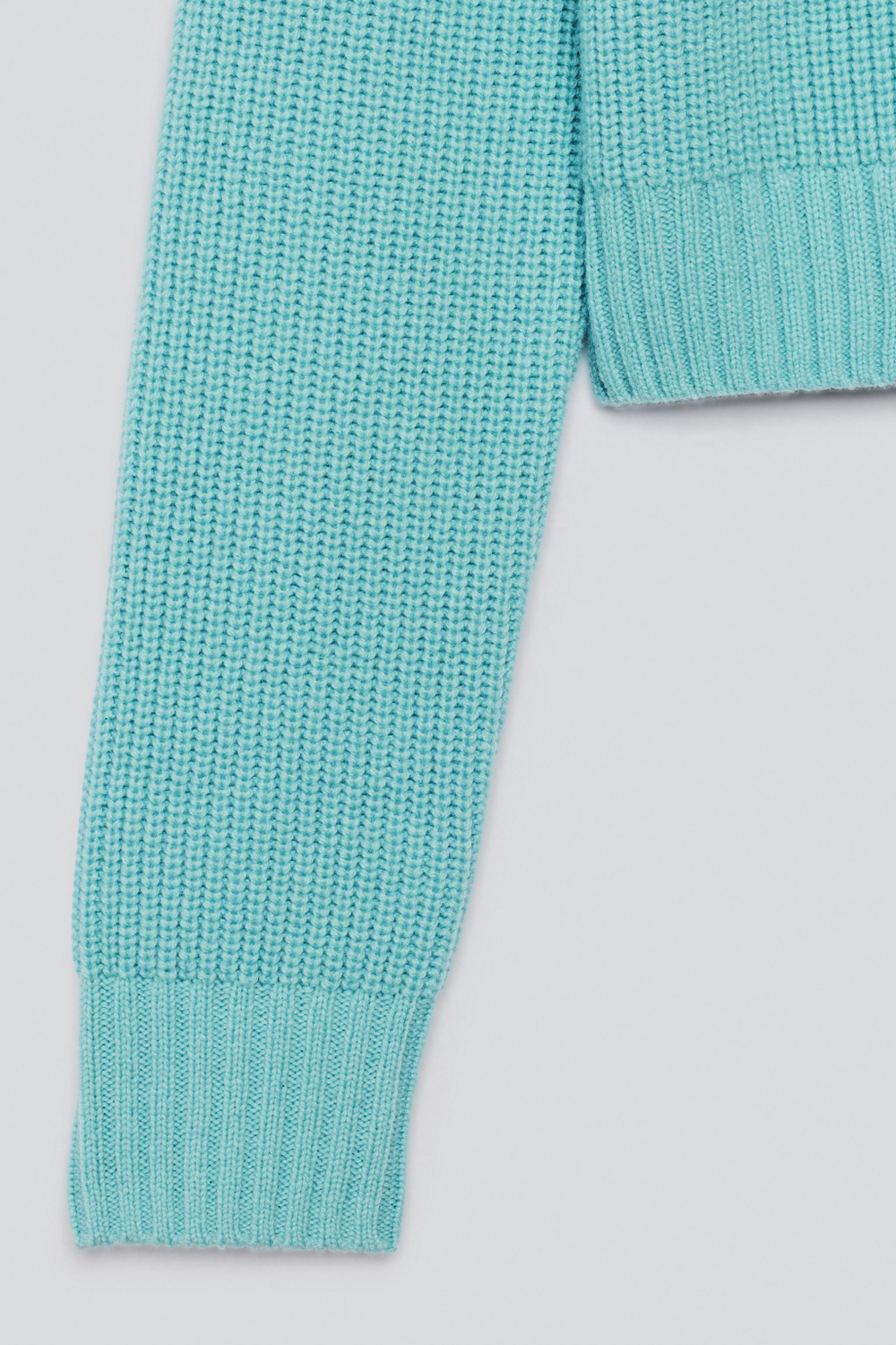 ZARA X BAISI GUADAGNINO УКОРОЧЕННЫЙ КАРДИГАН, БИРЮЗОВЫЙ