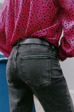 ZARA ДЖИНСЫ Z1975 SKINNY С НИЗКОЙ ПОСАДКОЙ И МОЛНИЯМИ, ЧЕРНЫЙ