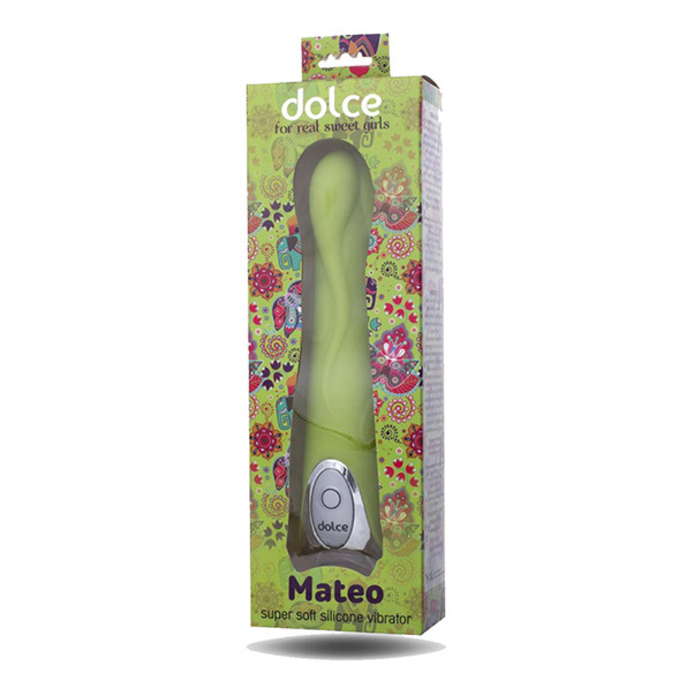 Зелёный вибратор 16,5см ToyFa Dolce Mateo 591002