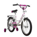 Велосипед NOVATRACK 18" URBAN  белый, тормоз нож, крылья и багажник хром,  защита А-тип