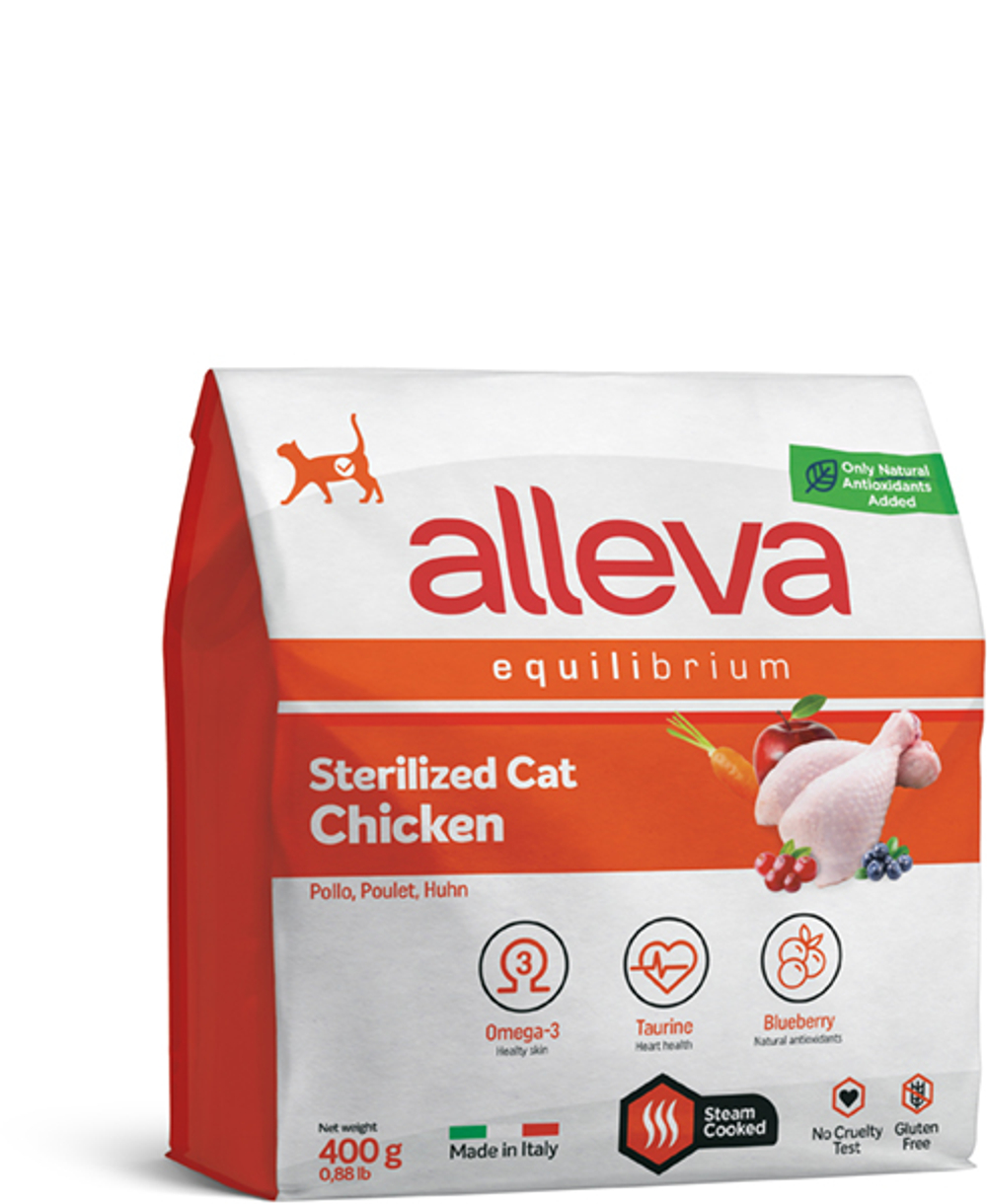 Alleva Equilibrium Sterilized Курица для кошек 1,5 кг