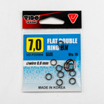 Кольцо заводное Vido Craft Flat Double Ring, Черный никель (10шт/уп)