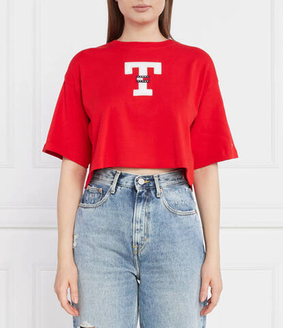 Футболка TJW OVR CRP LETTERMAN FLAG TEE Tommy Jeans - красный(DW0DW16167)