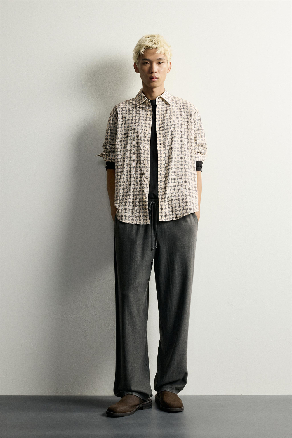 ТРИКОТАЖНЫЕ БРЮКИ RELAXED FIT ИЗ ХЛОПКА — ZARA