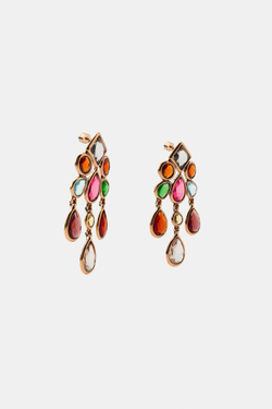 ZARA КОМБИНИРОВАННЫЕ СЕРЬГИ СО СТРАЗАМИ, ЗОЛОТИСТЫЙ