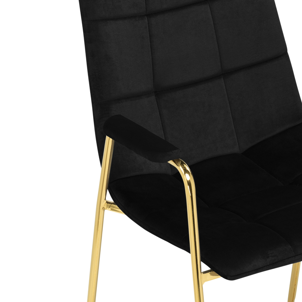 Стул на металлокаркасе Woodville black, gold