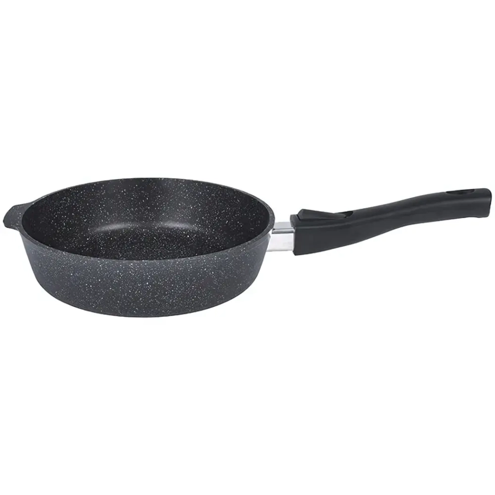 Сковорода глубокая 18см со съемной ручкой «Granit» (black) сггч182а