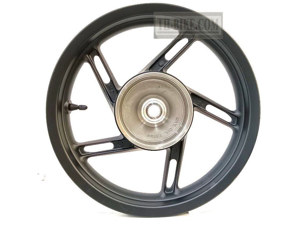 42650-KWN-710ZB, (42650-KWN-711ZB) WHEEL SUB ASSY., RR. *NH303M*. rear wheel Honda PCX. (NH303M MAT AXIS GRAY METALLIC)