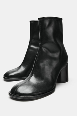 ZARA БОТИЛЬОНЫ НА КАБЛУКЕ, ЧЕРНЫЙ