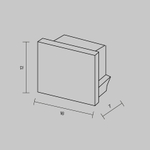 Комплект заглушек (для профиля 16x12) 10 шт., ALM-005-B-EC 642022. TM Maytoni