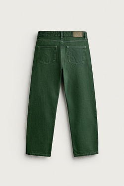ZARA ДЖИНСЫ REGULAR FIT, ЗЕЛЕНЫЙ