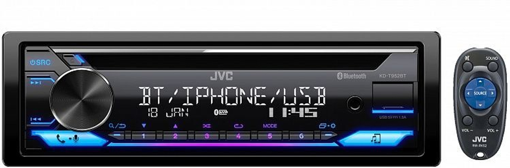Автомагнитола 1DIN JVC KD-T952bt