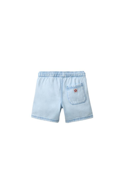 ZARA ДЖИНСОВЫЕ ШОРТЫ С ЭТИКЕТКОЙ, ГОЛУБОЙ