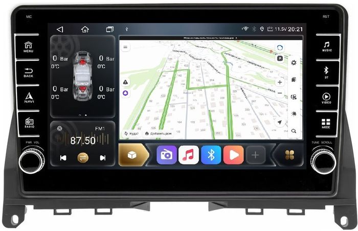 Магнитола для Mercedes-Benz C-класс W204 2007-2011 - Kuberg OL-9947 (кнопки и крутилки), Android 12, Быстрая, CarPlay, 4G SIM-слот