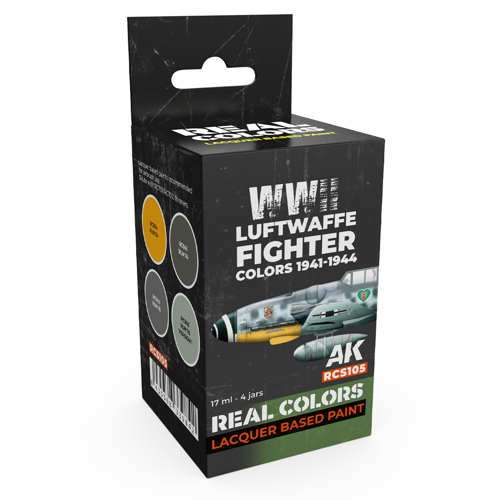 Набор красок AK Interactive Real Colors - Luftwaffe Fighter Colors 1941-1944