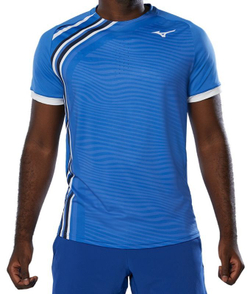 Мужская теннисная футболка Mizuno Shadow Graphic Tee - nebulas blue