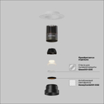 Встраиваемый светильник Technical DL124-10W-4K-TRS-B