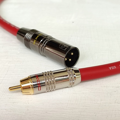 DAXX X89 Аудио кабель 1XLRпапа-1RCA с посеребренными жилами 2х0,75мм2. High Grade. D=9mm