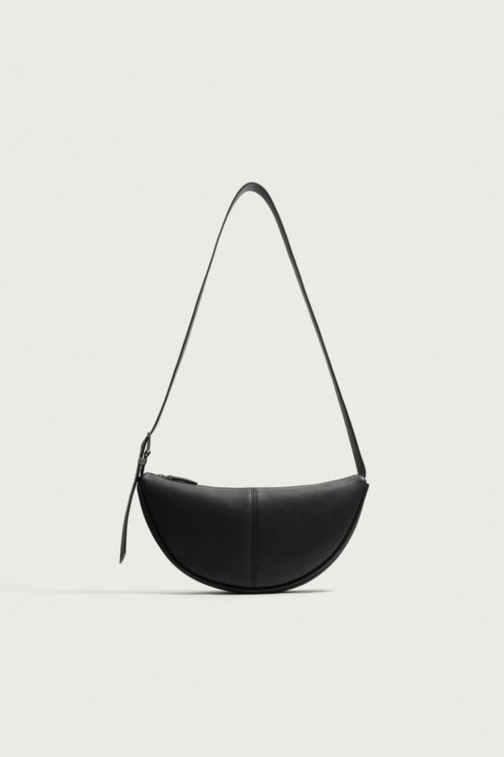 ZARA СУМКА С ПЛЕЧЕВЫМ РЕМНЁМ И ПРЯЖКОЙ, ЧЕРНЫЙ