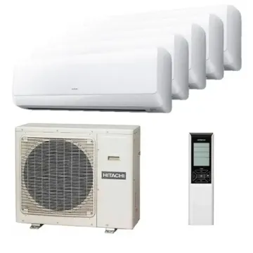 Мультисплит система на 5 комнат Hitachi RAK-18QXE x 5 / RAM-90NP5E