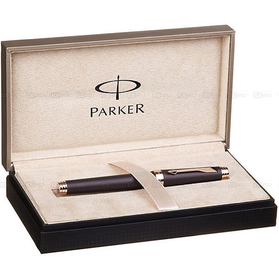 Ручка-роллер Parker Premier 2013, T560, цвет: коричневый и розовый золотистый (Soft Brown PGT), стержень: чернила черного цвета (Black), 1876396
