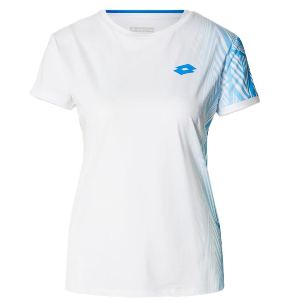 Женская теннисная футболка Lotto Tech W VI D3 - bright white