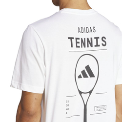 Мужская теннисная футболка Adidas Graphic Tennis Racket T-Shirt - белый