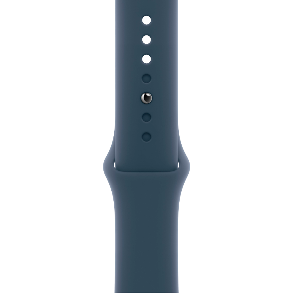 Умные часы Apple Watch Series 9 GPS, 41mm, Aluminium Case with Sport Band S/M, Silver/Storm Blue (Серебристый/Штормовой синий)