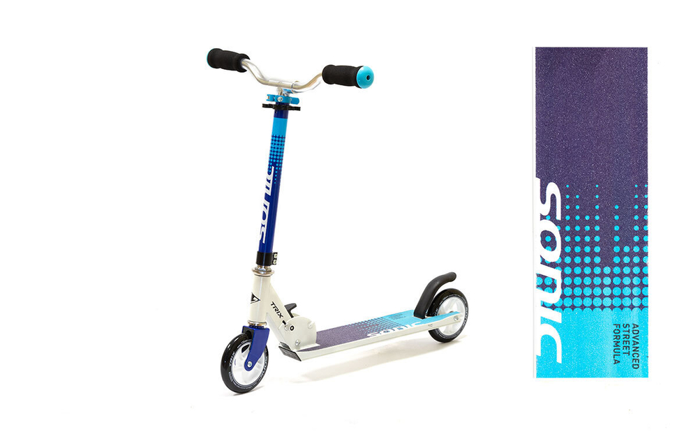 Самокат детский двухколесный TRIX SONIC 125мм х 2, бело-синий