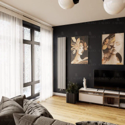 Вертикальные дизайн-радиаторы Loten Cube 1750мм с боковым подключением