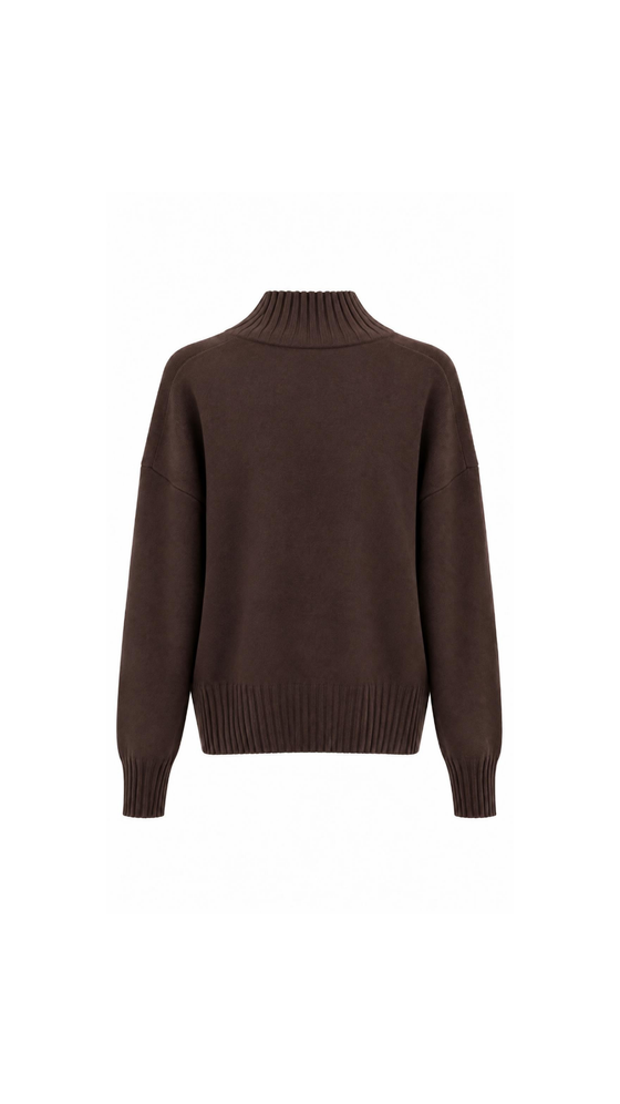 Свитер с горлом brown