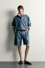 ЛЕГКАЯ ДЖИНСОВАЯ РУБАШКА ПОЛО С ЭФФЕКТОМ ПОТЕРТОСТИ — ZARA