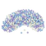 Бусины пластик ⌀6 мм, 50 г, микс цвета, матовые, круглые, Astra&Craft (сине-сиреневый), 1AL139-1