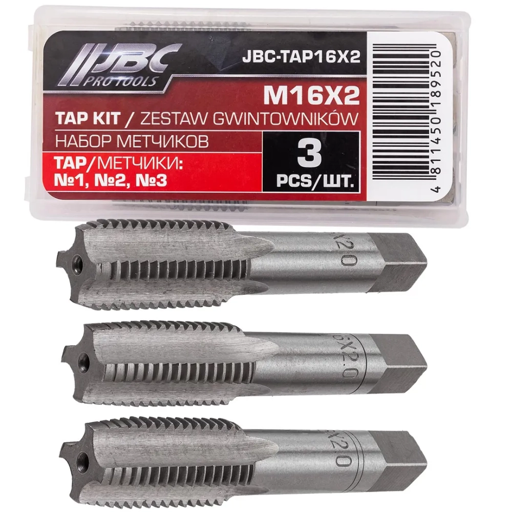 Метчик M16x2 (3шт) JBC JBC-TAP16x2