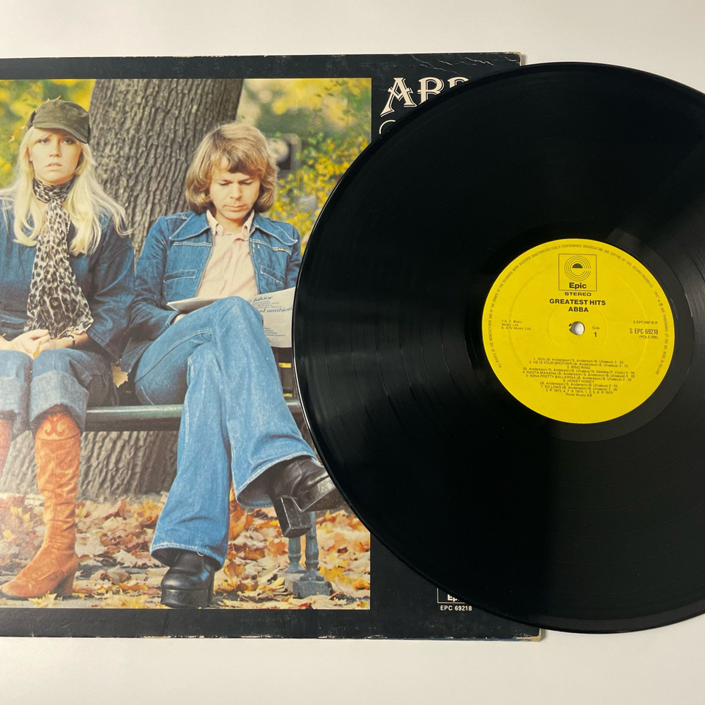 Винтажная виниловая пластинка LP ABBA АББА Greatest Hits (Англия 1976) Mamma Mia
