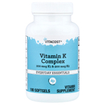 Vitacost, комплекс с витамином К, 180 капсул