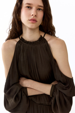 Комбинезон из атласа с вырезами на плечах - H&M