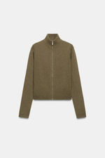 КАРДИГАН НА МОЛНИИ ИЗ 100% ШЕРСТИ — ZARA